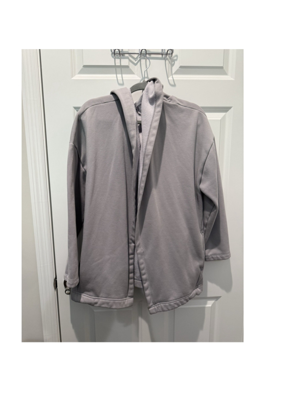 Fabletics Pullover Hoodie Fleece Pockets Solid Gray Women XXL Relaxed Fit